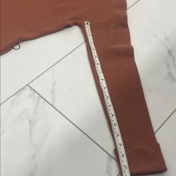 Tahari Women's Warm Merino Wool Blend Cinnamon Brown Mock Neck Sweater - Picture 10 of 11